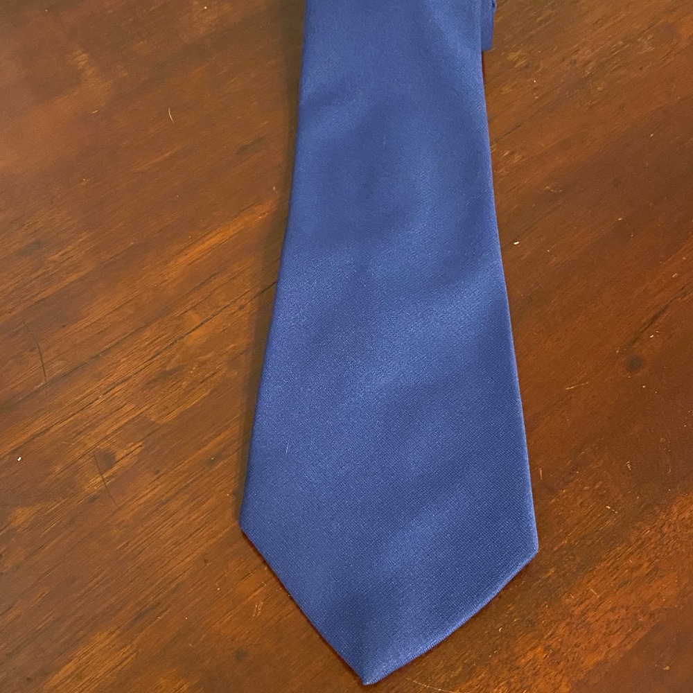 Vintage Tergal navy blue polyester tie